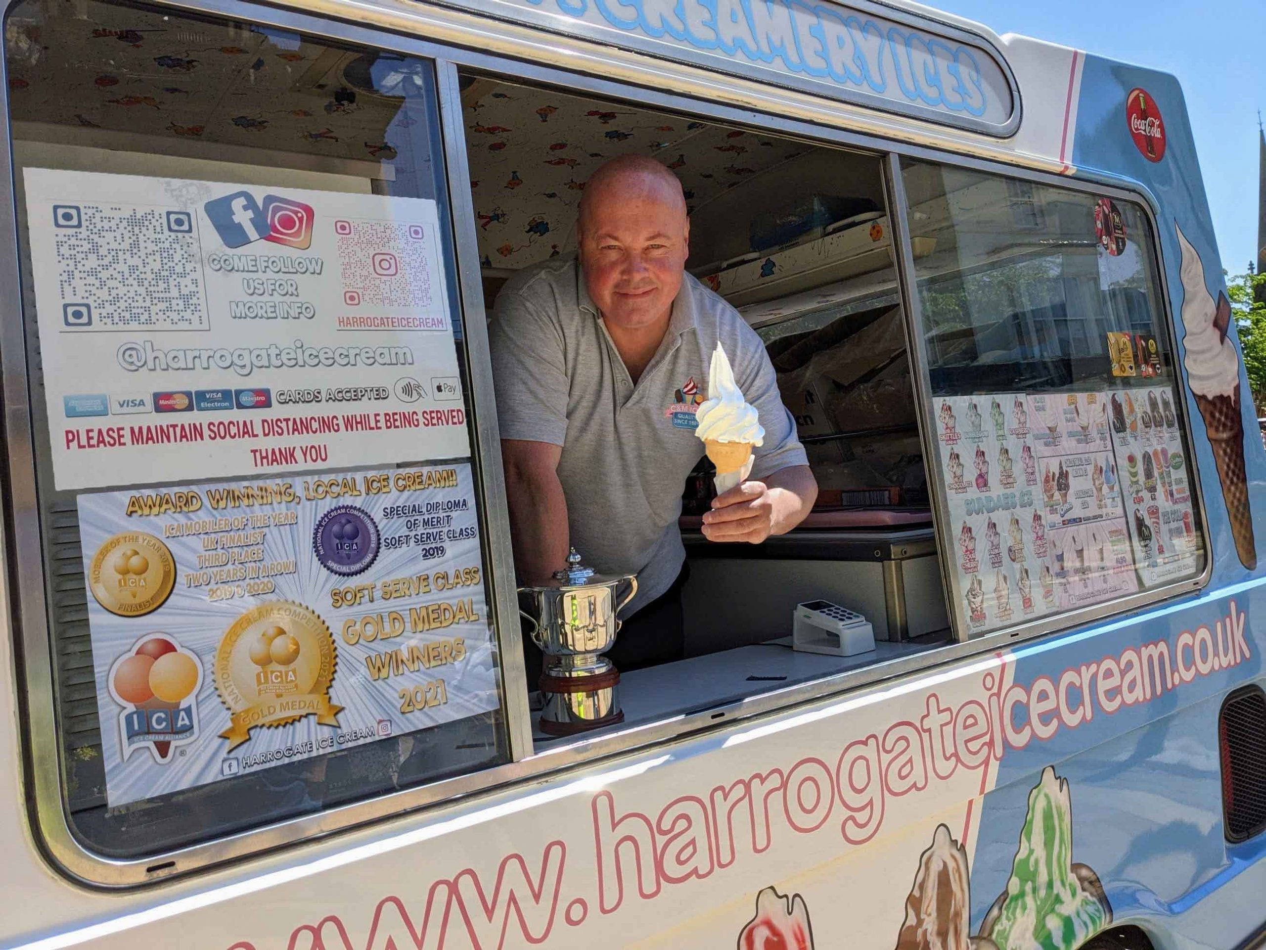 John Taylor from ice cream van business C and M Ices in Harrogate