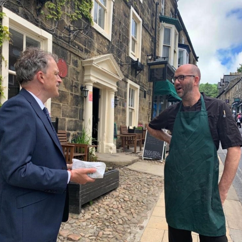 Julian Smith CBE MP pictured with Paul Kendall