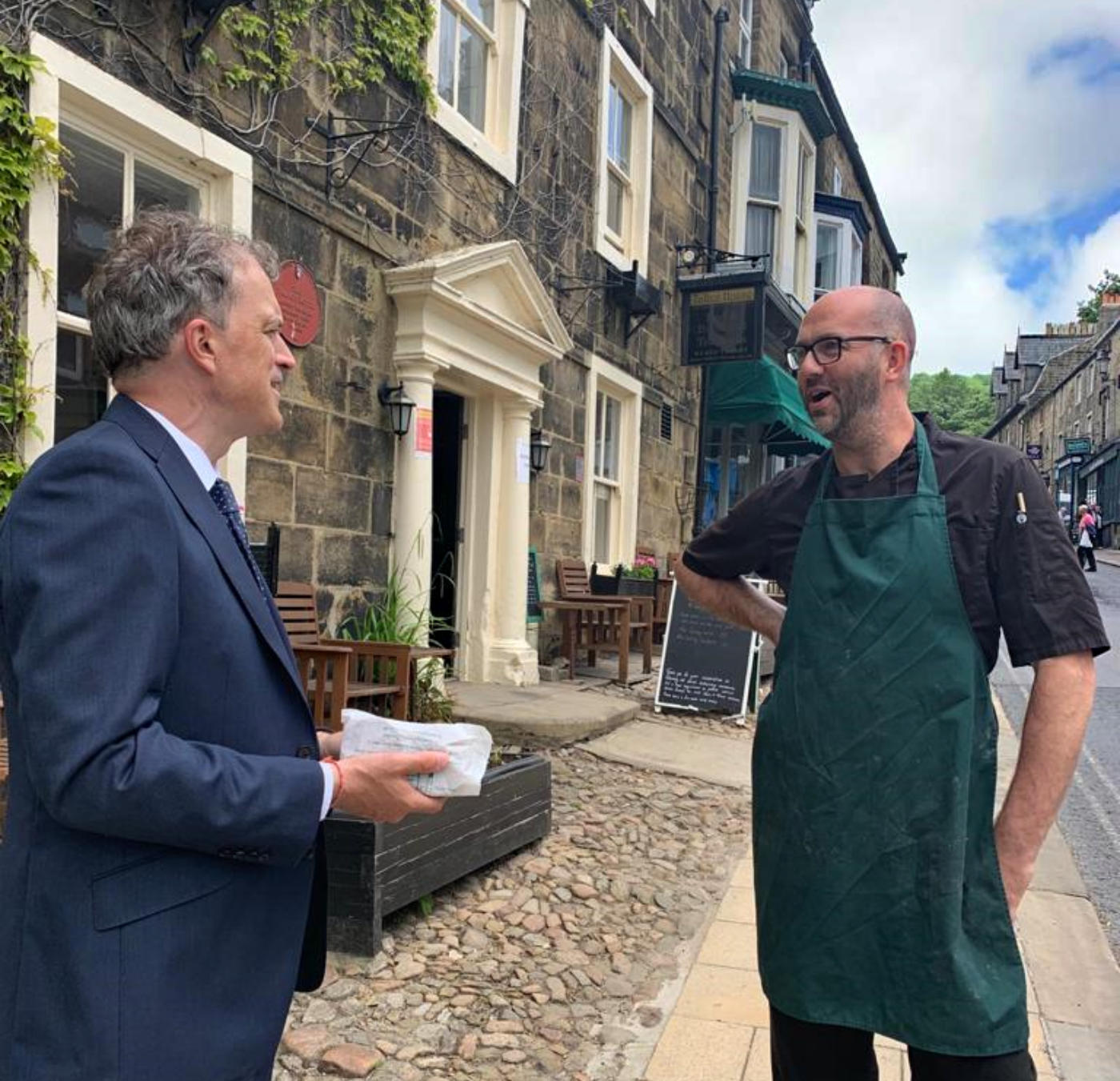 Julian Smith CBE MP pictured with Paul Kendall