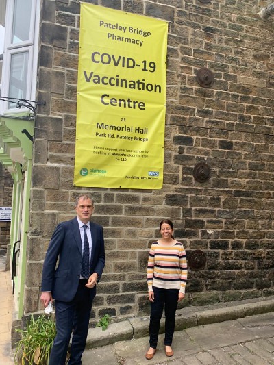 Julian also visited Pateley Bridge Pharmacy and caught up with Sam