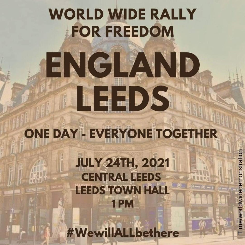 world wide demonstration for freedom today leeds