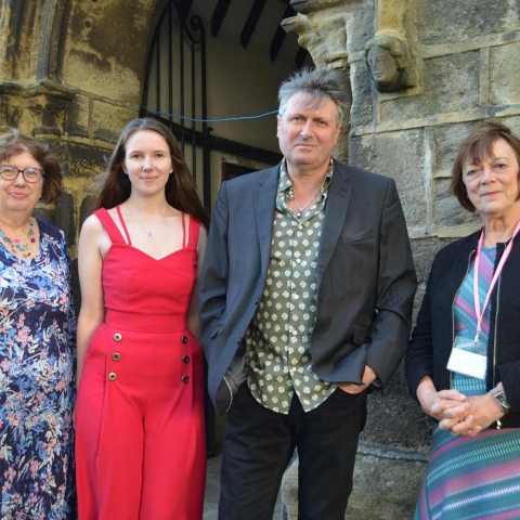 Gwen Lloyd, chair of feva, Rowena Lloyd and Carol Willis, organisers of the spoken word element of the feva festival