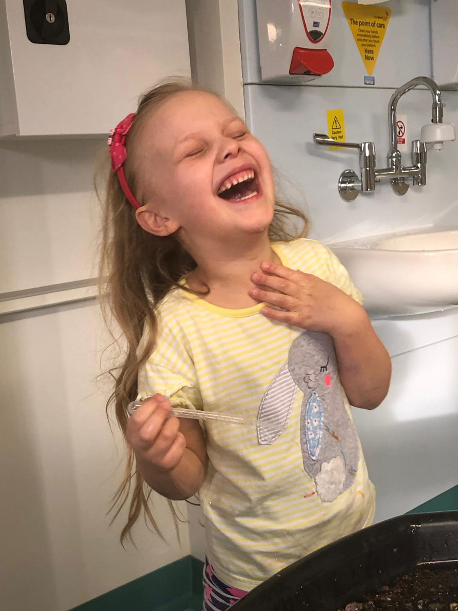 Businesses that take part in the Bright Sparks Challenge will be supporting children like Marnie, from Harrogate. At just two years old, Marnie was diagnosed with Low-grade Pilocytic Astrocytoma or LGPA (a type of brain tumour) in March 2017. Marnie needed to undergo intensive treatment including chemotherapy and major surgery.