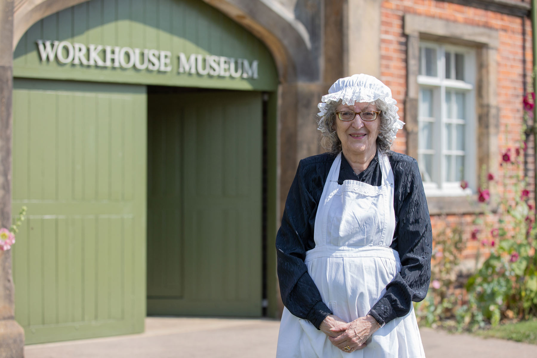 Volunteer Lindy Webb offers a welcome to the Workhouse Museum in Ripon