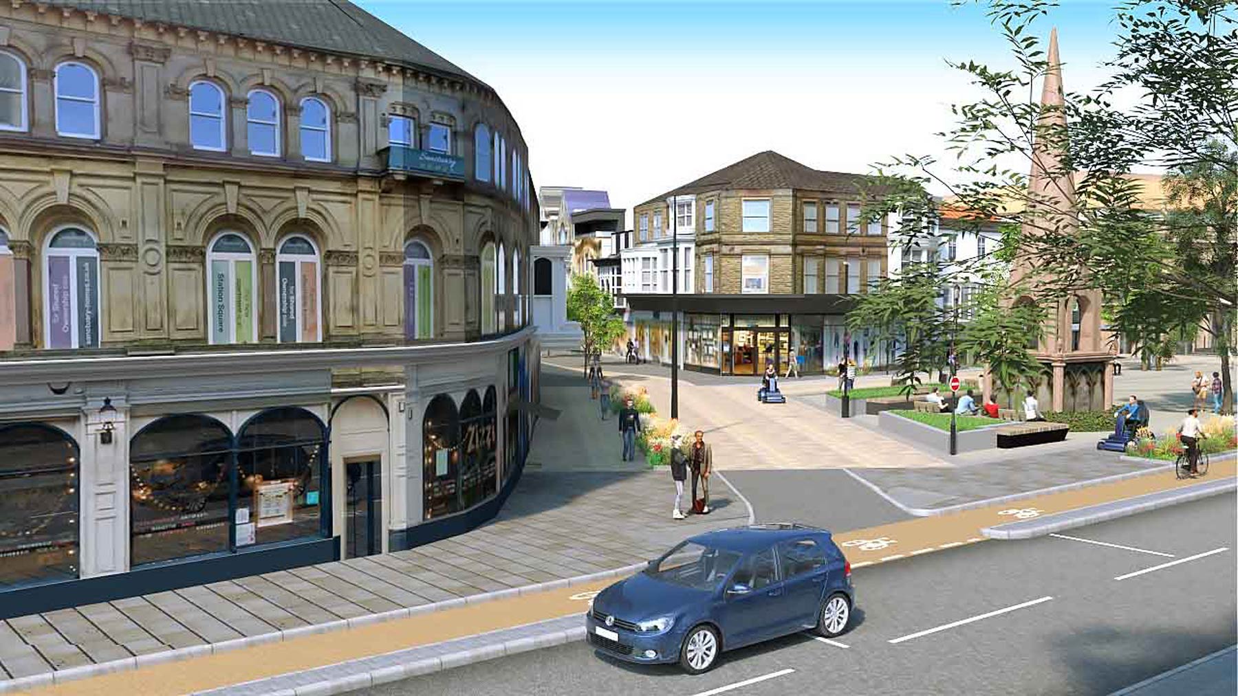 Artists’ impressions of aspects of the revised designs for each of Harrogate