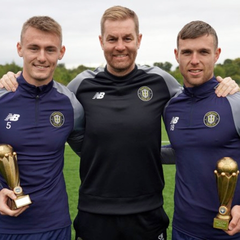 Congratulations to Will Smith (left) and Jack Muldoon (right) who have won the Harrogate Town Independent Supporters Club awards for the 2020/21 season. 