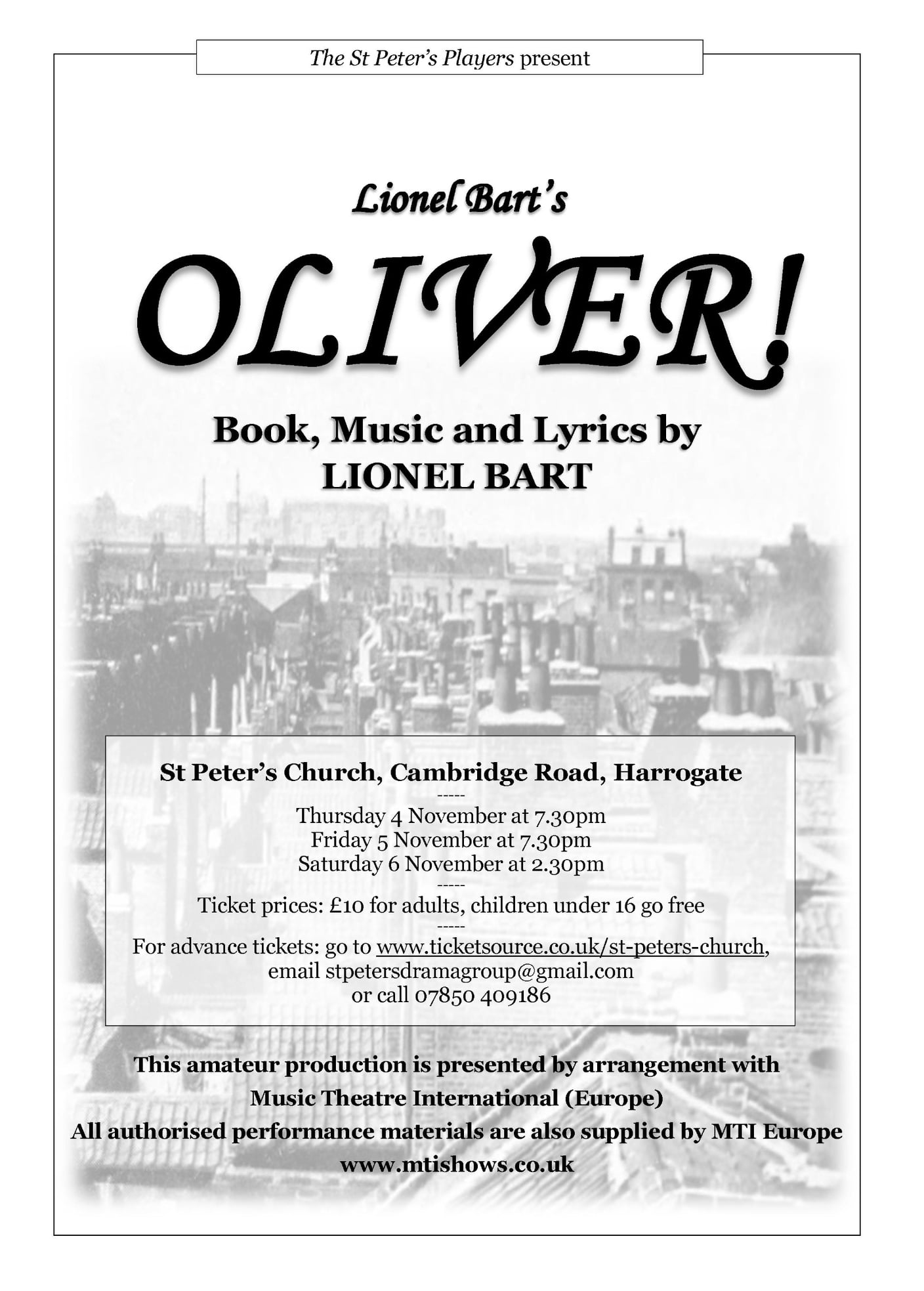 St. Peter’s Players production of Oliver!