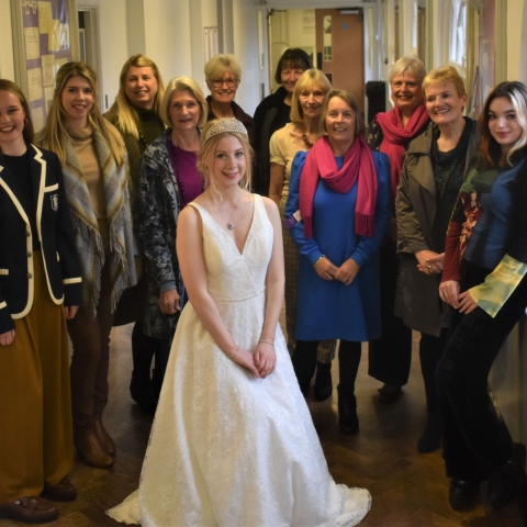 Fashion Show models, Bridal Dress worn by Miss Harrogate Galaxy, Victoria Hinds