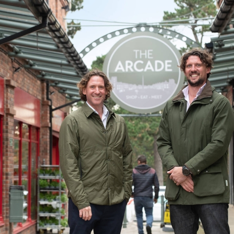 Edward and Jimmy Marshall of Frank Marshall Estates outside the Ripon Arcade