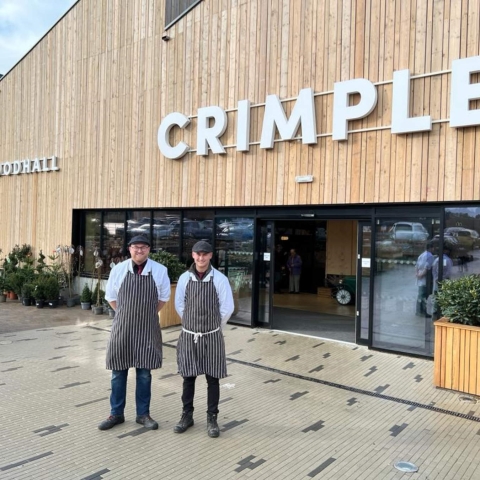 Pictured outside Crimple Food Hall are butchery manager Jack Holden, left, and assistant manager Harley Robertshaw