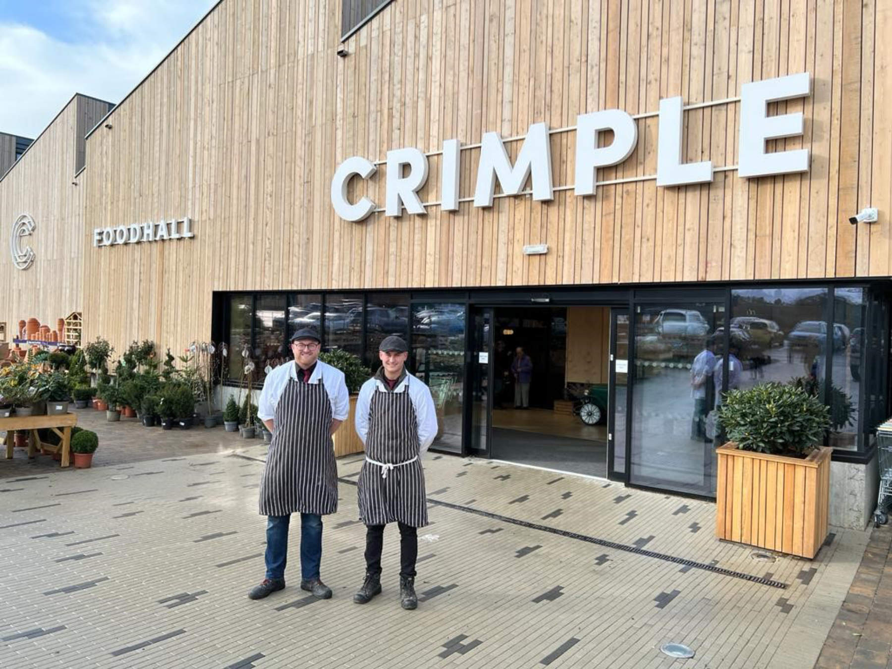 Pictured outside Crimple Food Hall are butchery manager Jack Holden, left, and assistant manager Harley Robertshaw