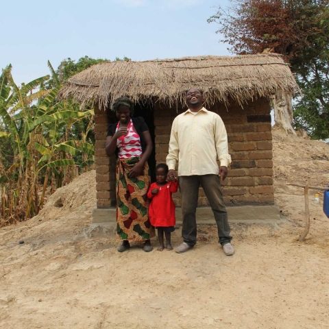 Spencer village leader Malawi Toilet Twinning