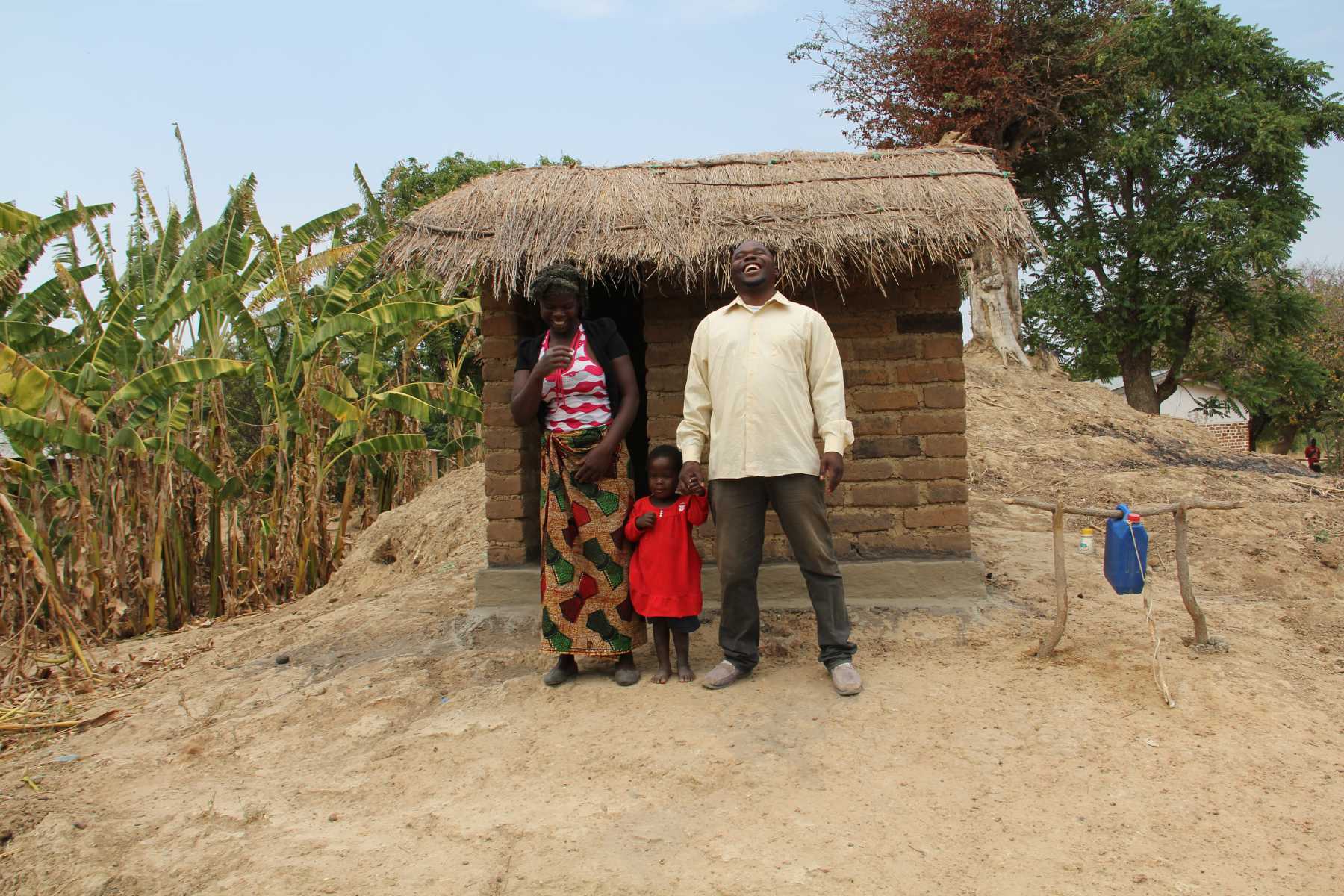 Spencer village leader Malawi Toilet Twinning