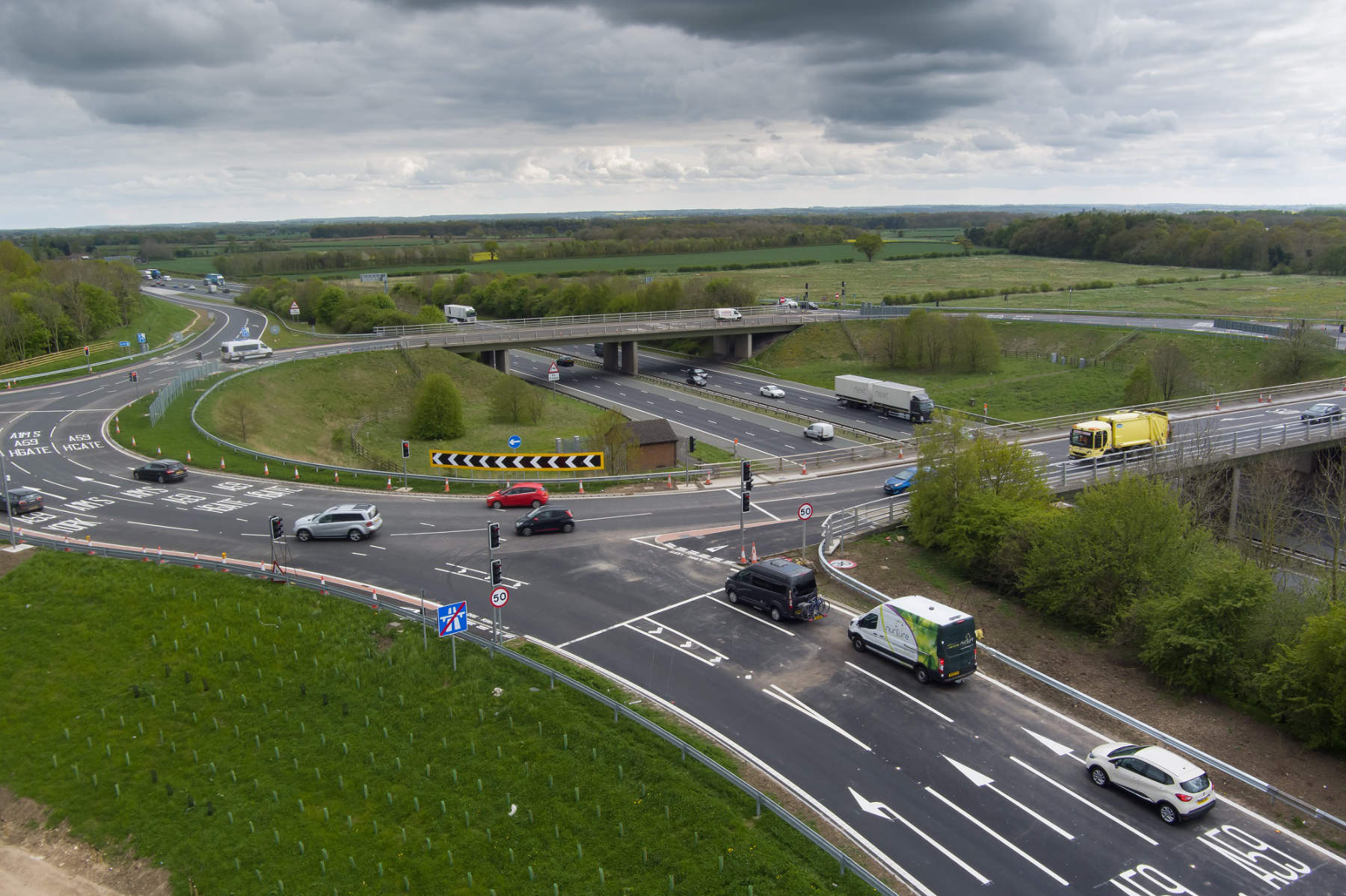 A1(M) junction improvement project is complete