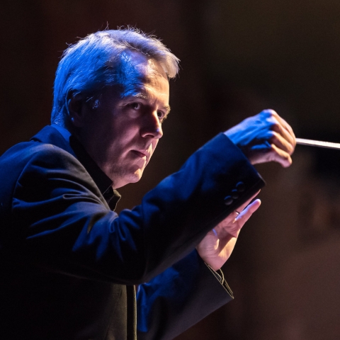 Opera North Music Director Richard Farnes conducts Das Rheingold.