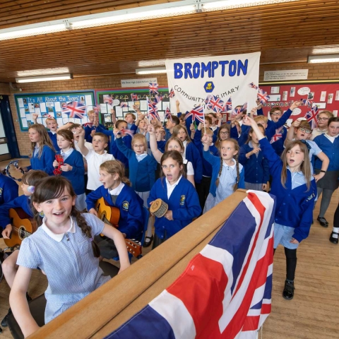 Brompton Primary School rehearsals Jubilee 2022