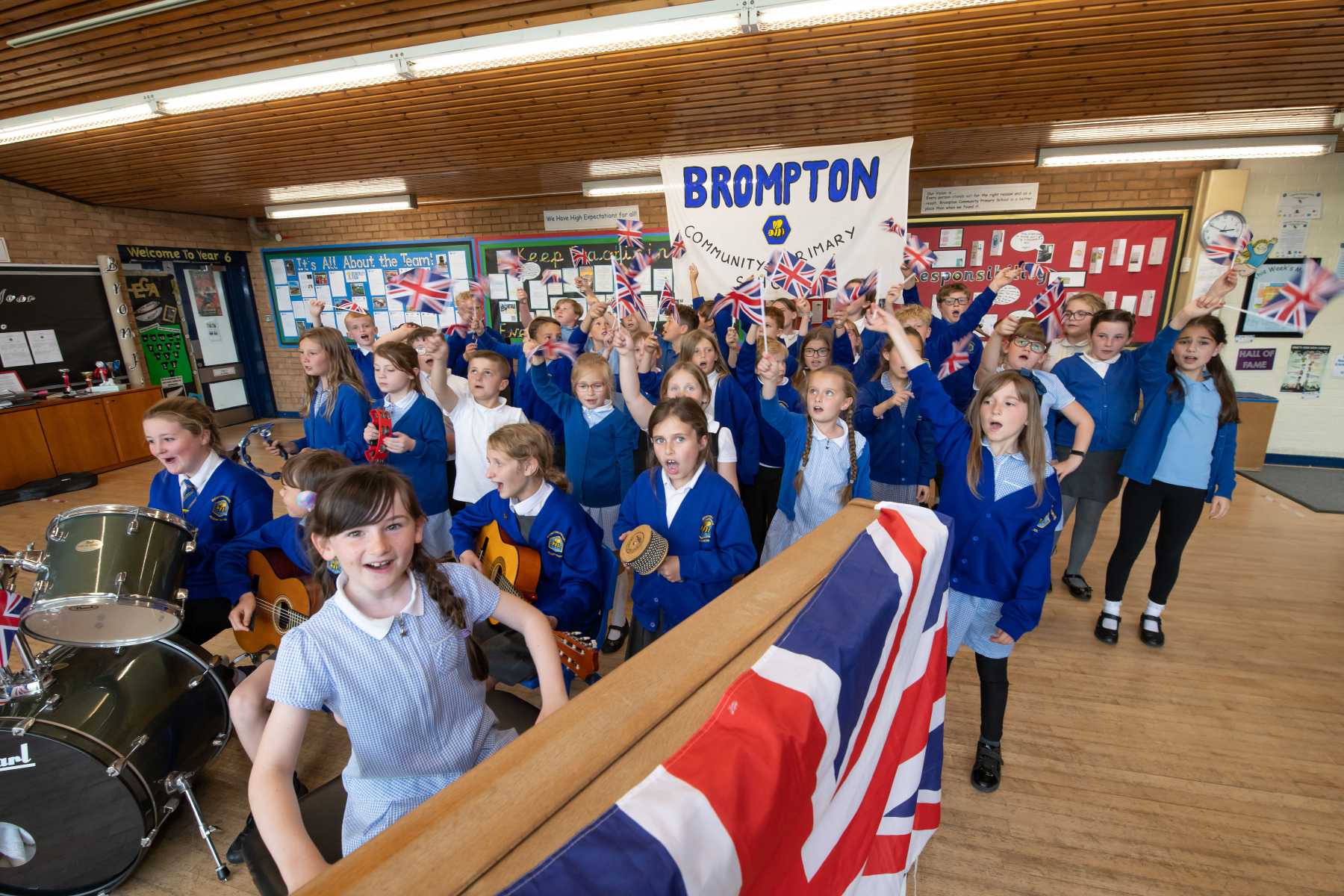 Brompton Primary School rehearsals Jubilee 2022