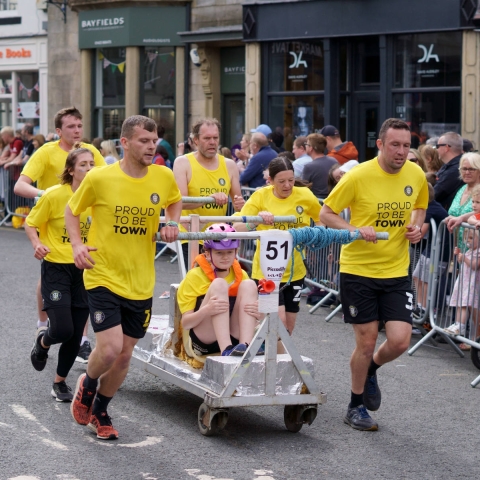 The Great Knaresborough Bed Race 2022 North Yorkshire UK