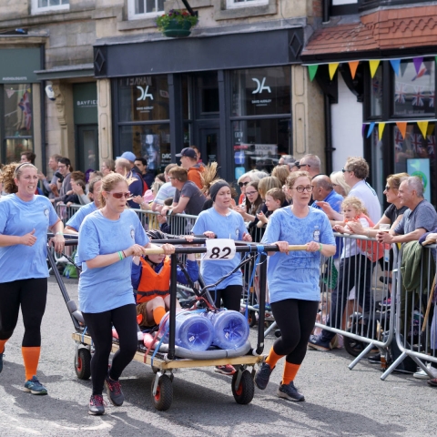 The Great Knaresborough Bed Race 2022 North Yorkshire UK