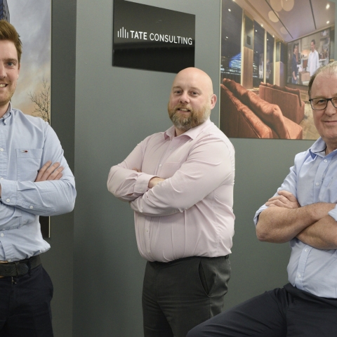 Left to right is Kevin Gallagher, Aaron Stevenson and Jim Lee from Tate Consulting