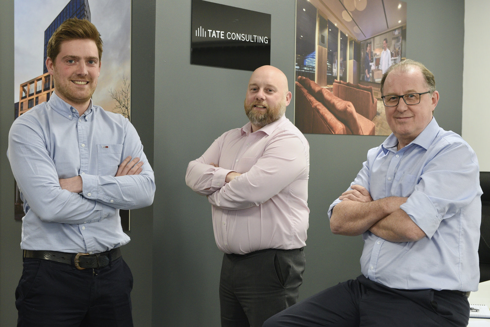 Left to right is Kevin Gallagher, Aaron Stevenson and Jim Lee from Tate Consulting