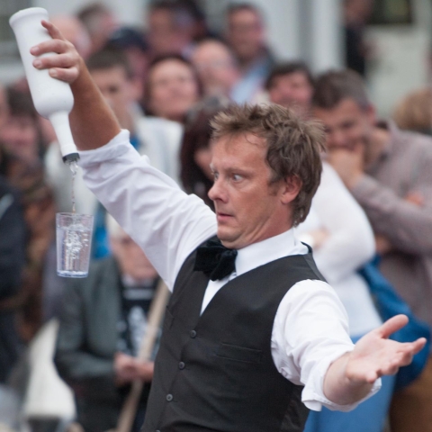 Reckless Invention - Comedy Waiters with water