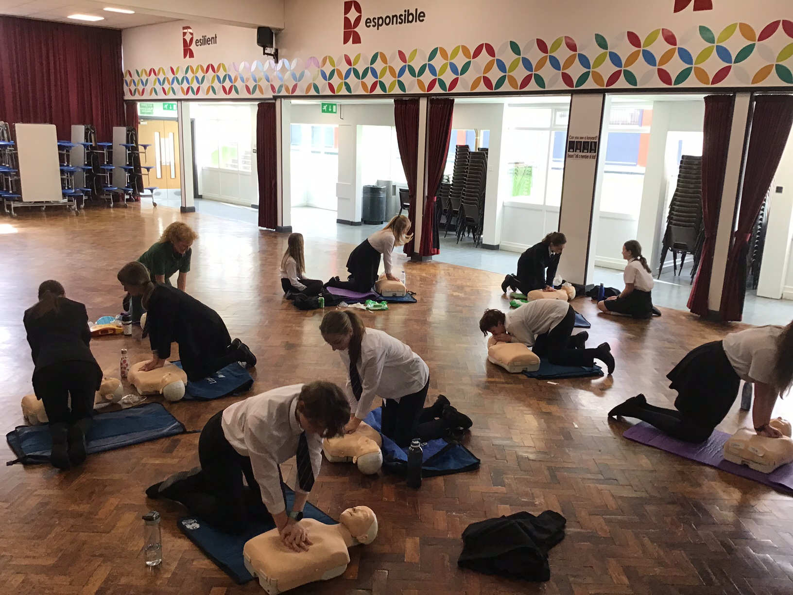 Rossett’s First Aid students take part in a sponsored CPR event to raise money for Ukraine
