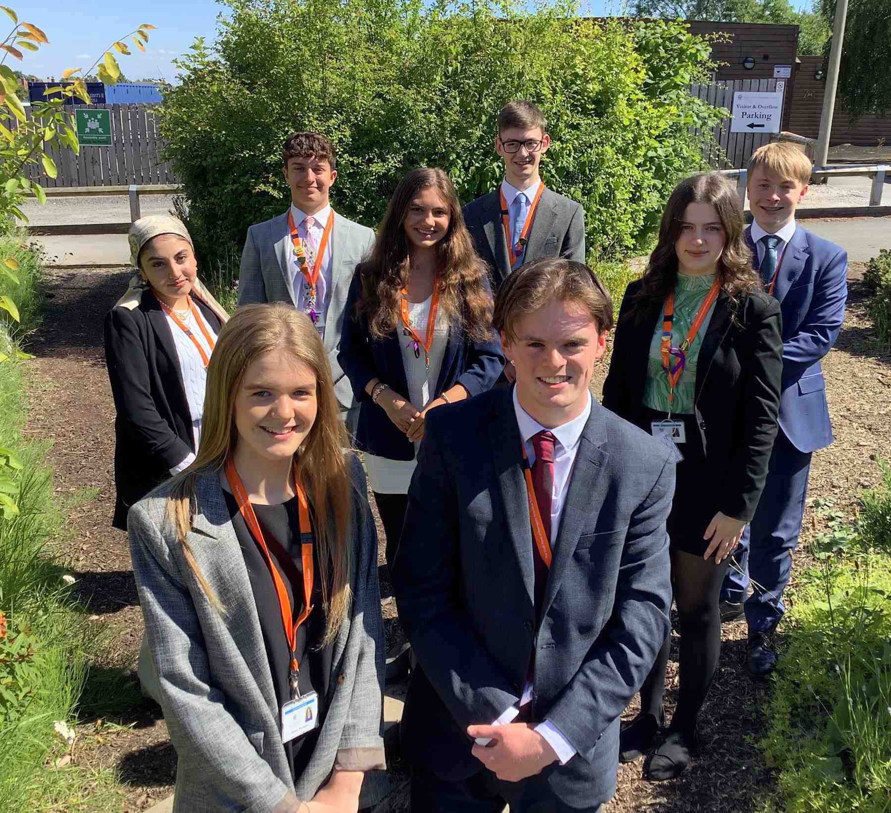 Back row, left to right – Deputy head students: Iman Aslam, Mason De Souza, Olivia Cooke, Jake Sandland, Lucy Taverner and Lewis Walsh