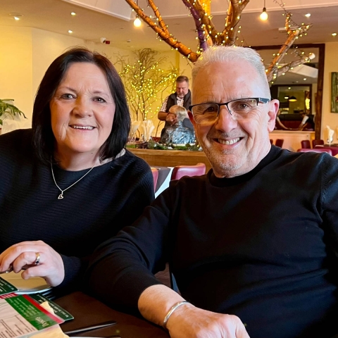 Mr Morgan with wife Denise