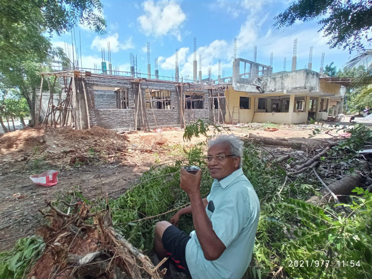 Fr. Thomas oversees the reconstruction and expansion of the Vellore Hospice