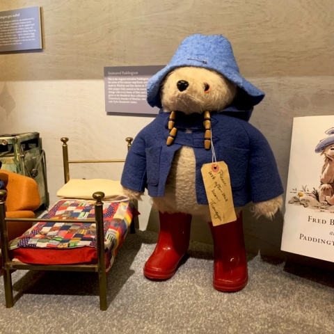 Jane's Paddington Bear in the Bear House at Newby Hall