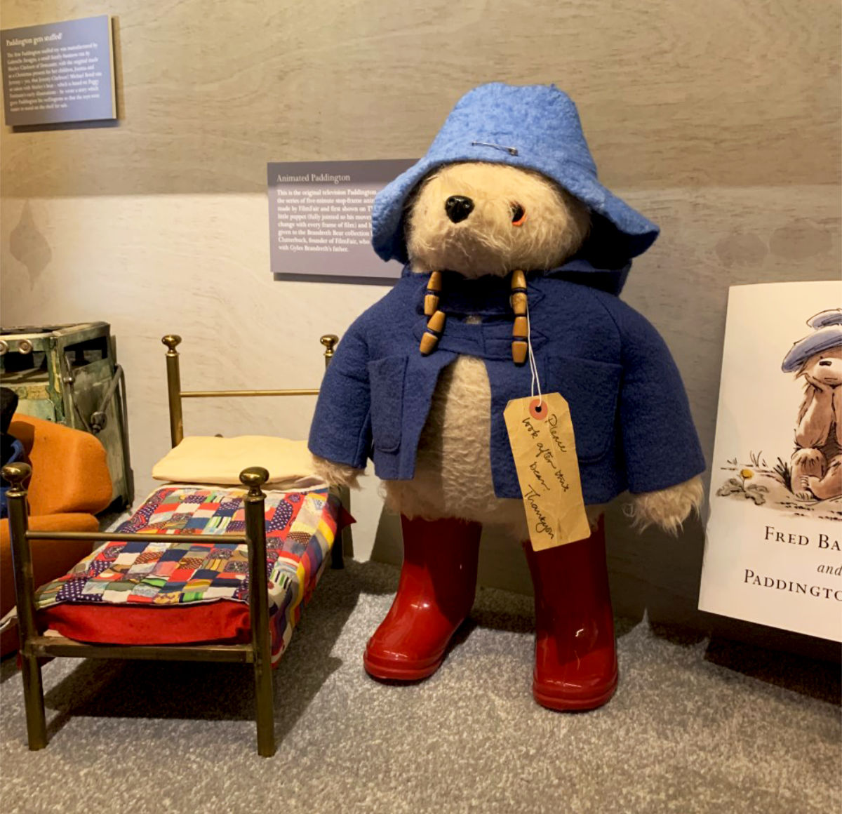 Jane's Paddington Bear in the Bear House at Newby Hall