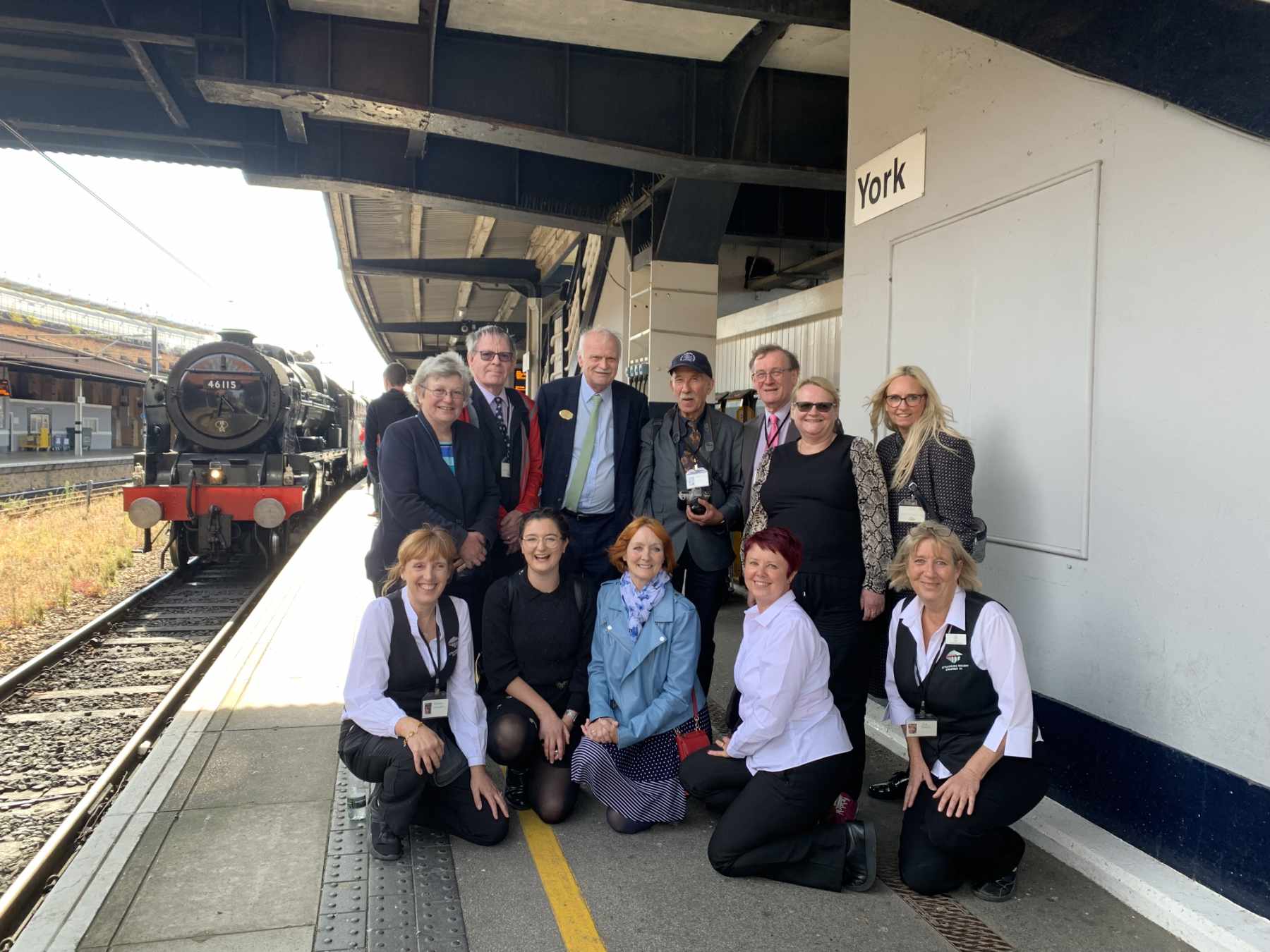 The Settle Carlisle Railway Development Company team alighting at York station.