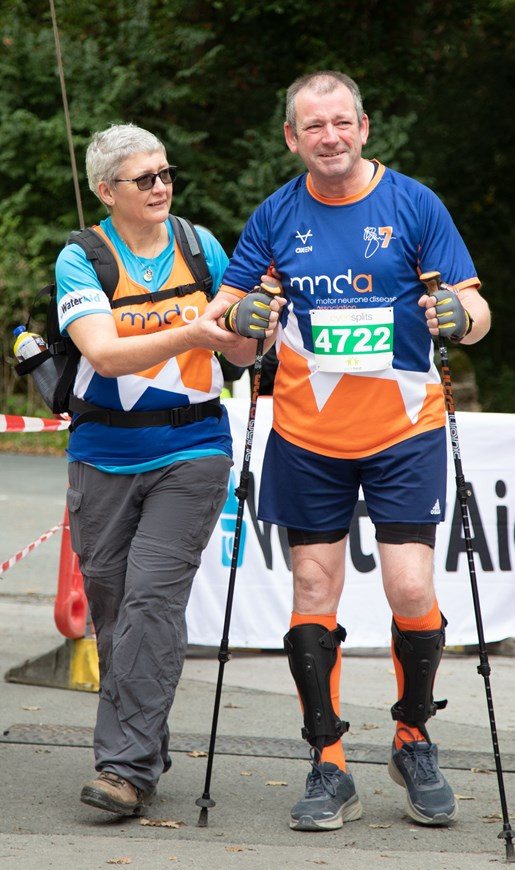 Man battling MND completes 10k to raise money for charity: Phil Ward finishes WaterAid 10k at Swinsty reservoir