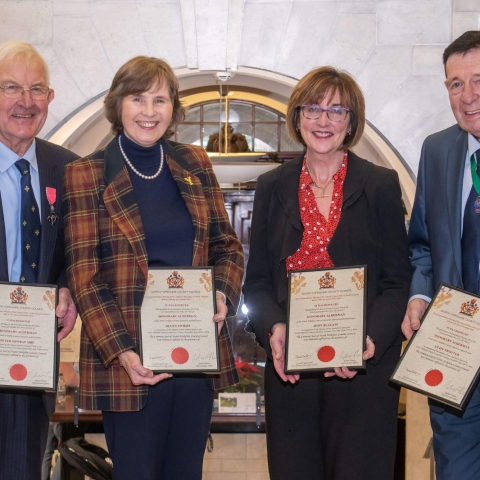 Peter Sowray MBE, Helen Swiers, Jill McMullon and Cliff Trotter, who were in attendance at yesterday’s extraordinary meeting