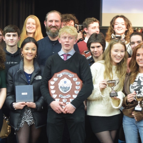 Award and trophy winners at the Rossett Presentation Evening