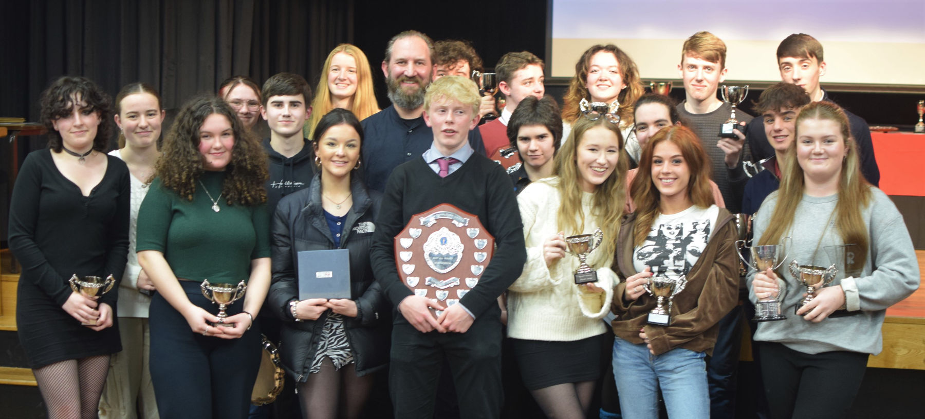 Award and trophy winners at the Rossett Presentation Evening