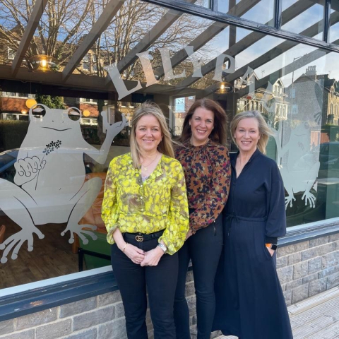 Pictured from left are Carol Beeley and Sarah Shaw from LWL Harrogate and Jan Moxham of Lilypad Restaurant