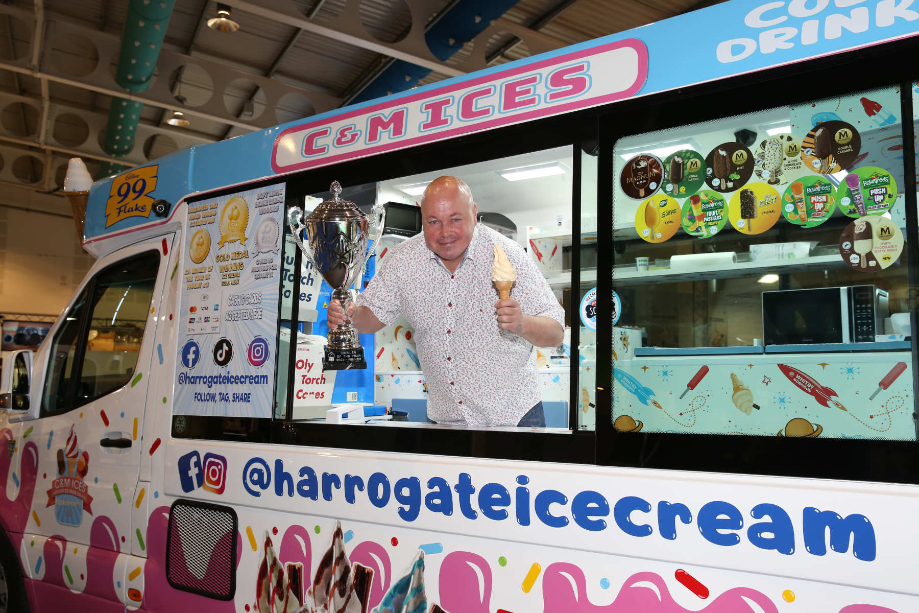 John Taylor from ice cream van business C and M Ices in Harrogate