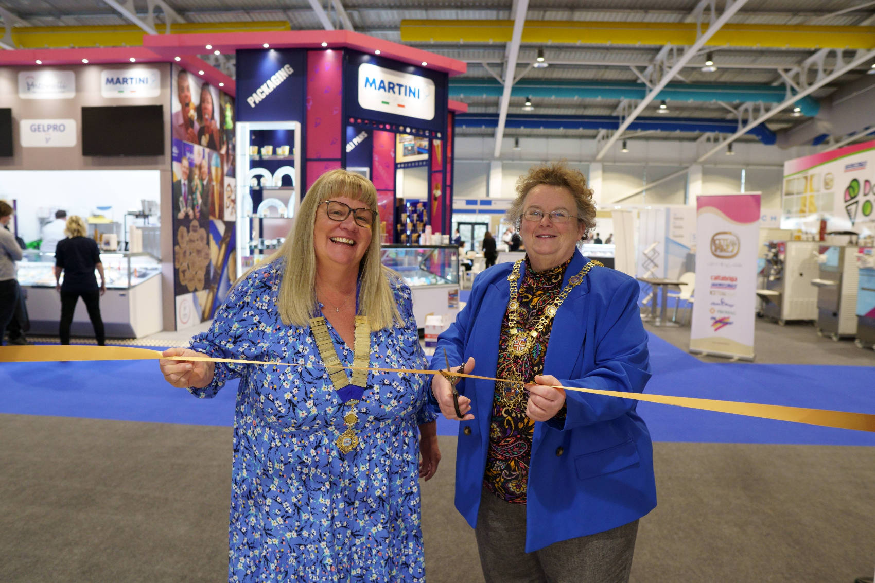 Katy Alston, National President of the ICA, the organisers of the Show, and Harrogate Borough Mayor Councillor Victoria Oldham