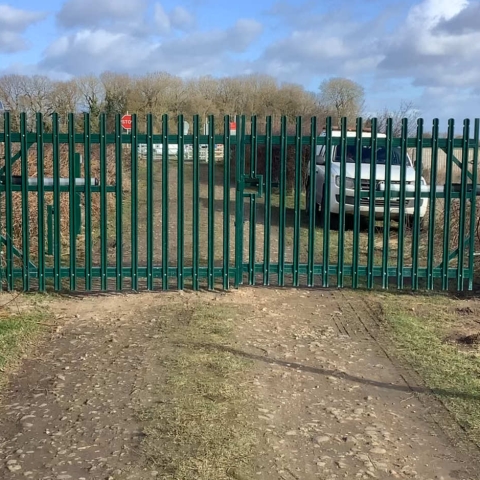 New passcode protected gates at a level crossing in Knaresborough