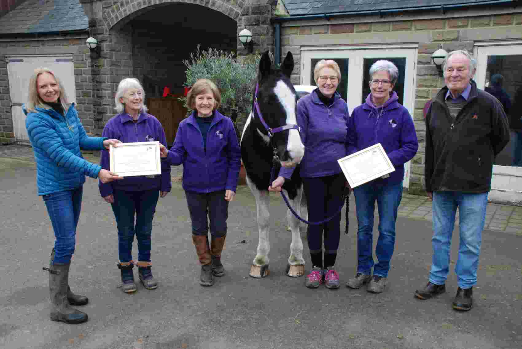 Pictured with Morag Bennett are Belinda Yarrow, Lucy Longden, Beryl Fleming, Anne Barber and Peter Whatley. Mandy Slevin (not pictured)