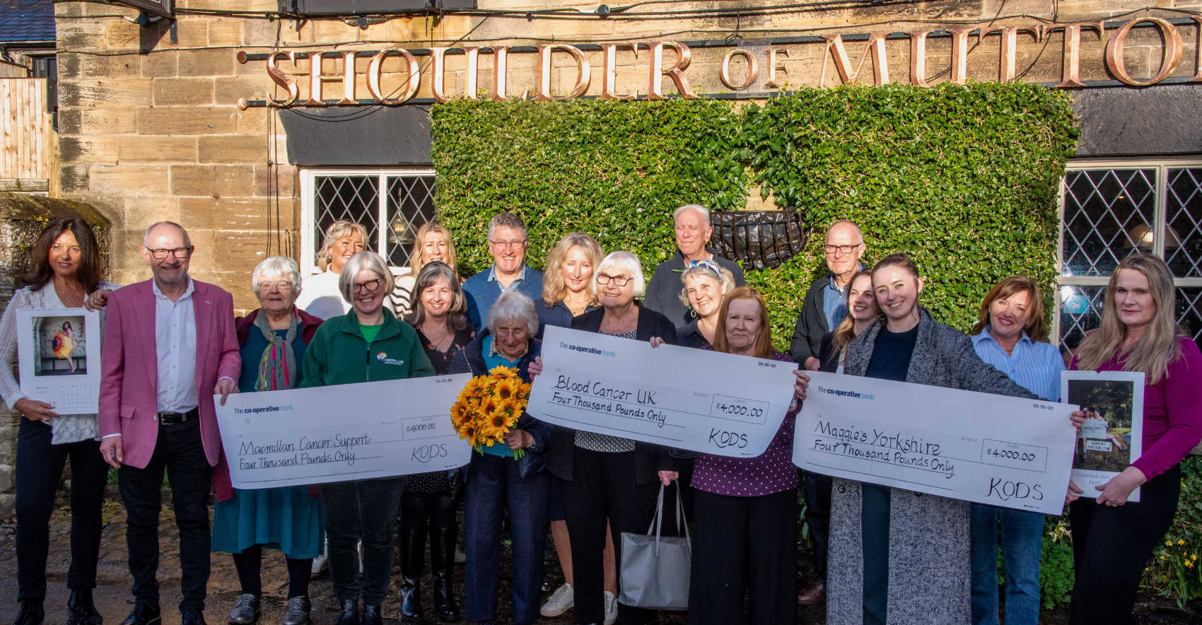 daring amateur dramatic group from Kirkby Overblow who bared all have raised a staggering £12,000 for three cancer charities