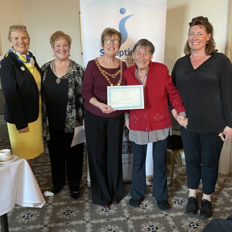 Pat Shore (left) Val Hills (right)BELOW: L to R - Val Hills, President Pat Shore, Yorkshire President Jane Glendenning, Denise Hyatt and daughter