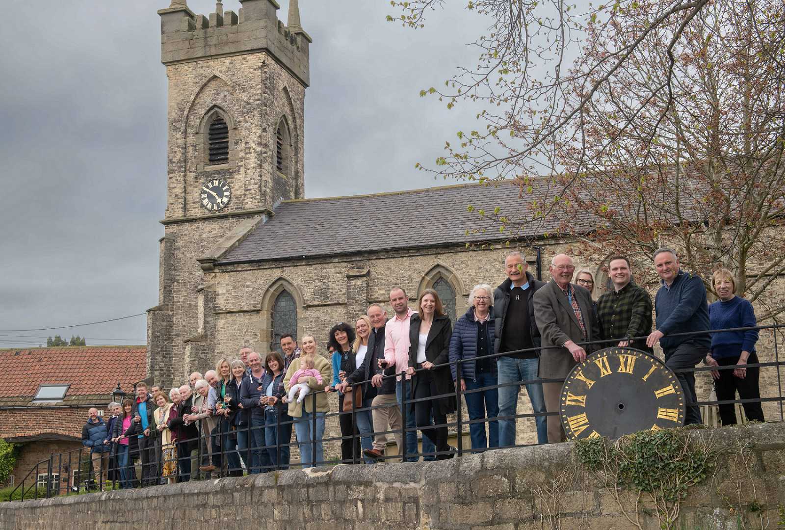 Taken at the community event to celebrate the unveiling of the refurbished church clock