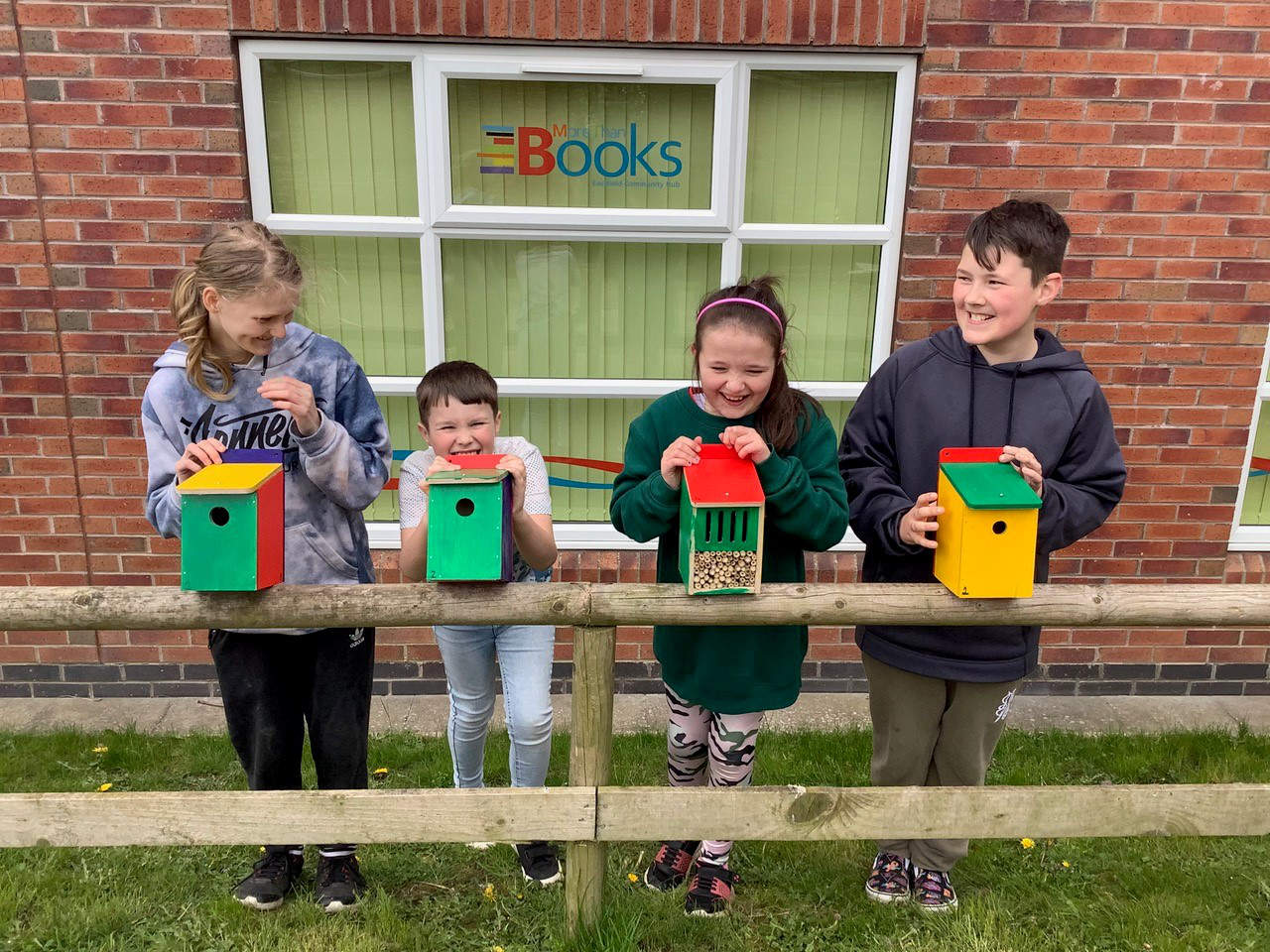 Children and young people who attended Creative Briefs in Scarborough, through FEAST at Easter had lots of fun making and decorating their own bird boxes and insect houses