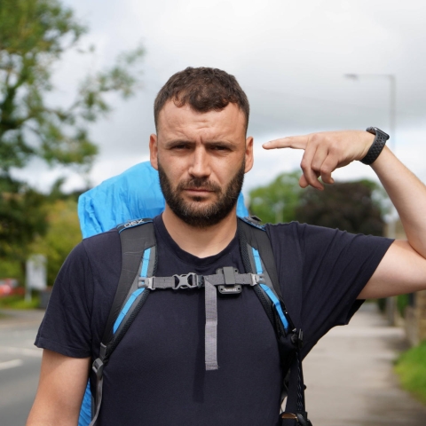 Gavin Jones, aged 33, is walking 300 miles from Swansea