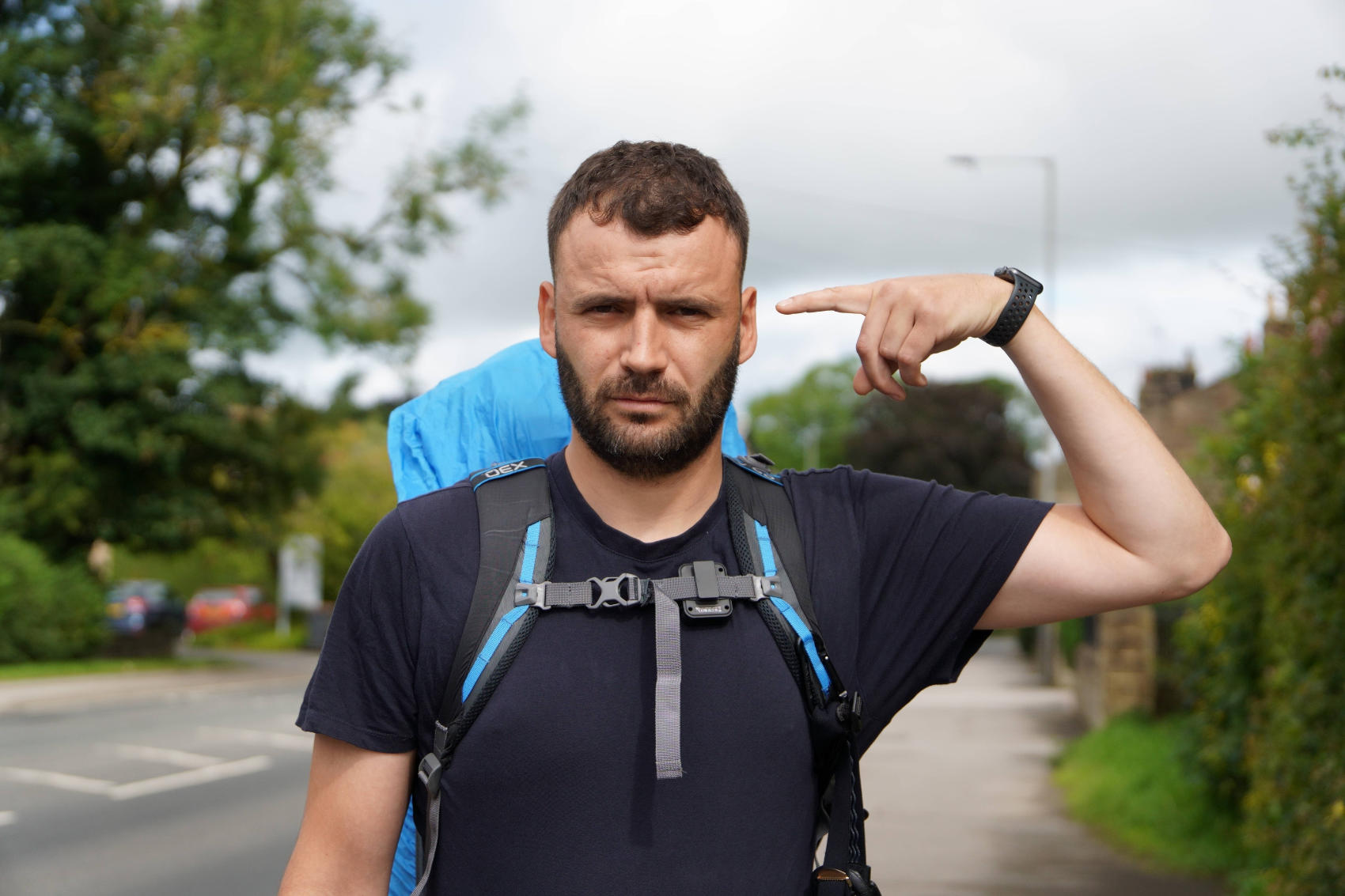 Gavin Jones, aged 33, is walking 300 miles from Swansea