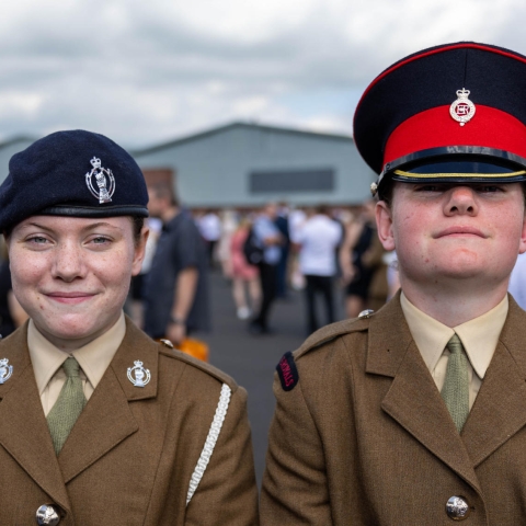 Kate and Laura Hanna have taken the first step on their military careers