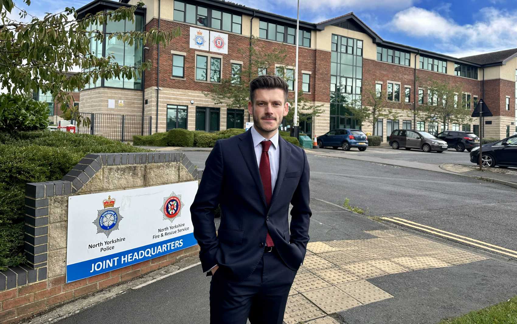 Mayoral candidate Keane Duncan at North Yorkshire Police Headquarters in Northallerton